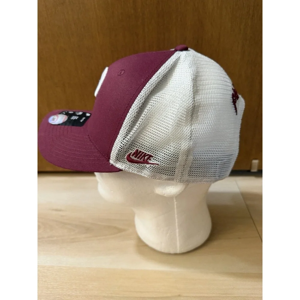 Philadelphia Phillies Hat Cap SnapBack Mens Burgundy White MLB Trucker Nike M/L